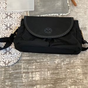 Tory Burch diaper bag with petunia pickle bottom diaper kit